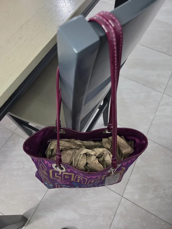 Coach Poppy Evie Tote from the vintage Poppy Collection, Multicolor, EUC - Picture 3 of 16